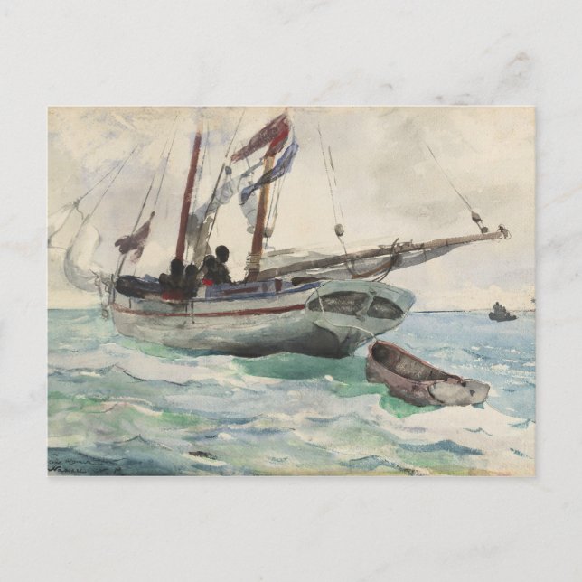 Winslow Homer - Schooner - Nassau Postkarte (Vorderseite)