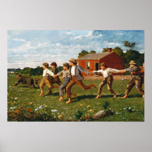 Winslow Homer Snap the Whip 1872 Amerikanische Kun Poster
