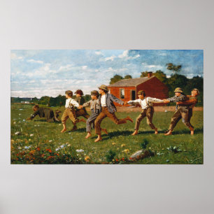 Winslow Homer Snap the Whip 1872 Amerikanische Kun Poster