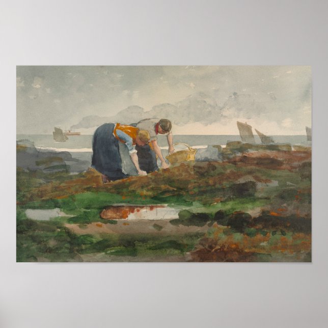 Winslow Homer - The Mussel Gatherers Poster (Vorne)