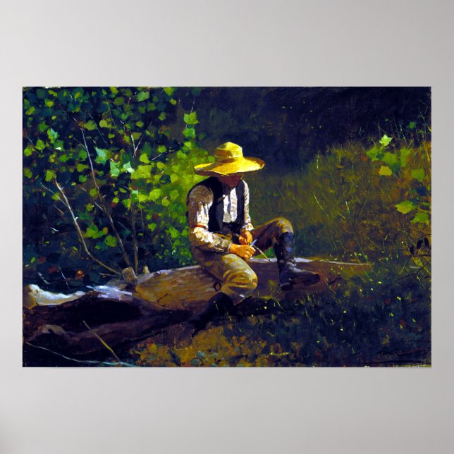 Winslow Homer The Whittling Boy Poster (Vorne)