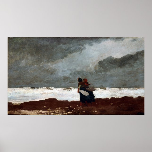 Winslow Homer Zwei Zahlen am Meer Poster (Vorne)