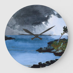 Winslow Homer's "The Coming Storm" Große Wanduhr