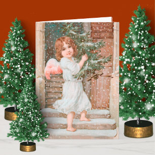 Winsome Angel mit Weihnachtsbaum Karte