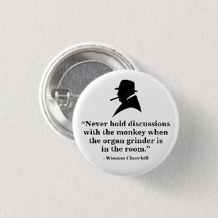 Winston Churchill Abzeichen - Zitat 16 Button