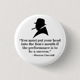 Winston Churchill Abzeichen - Zitat 3 Button