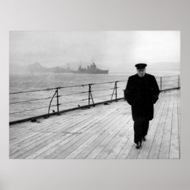Winston Churchill auf See Poster