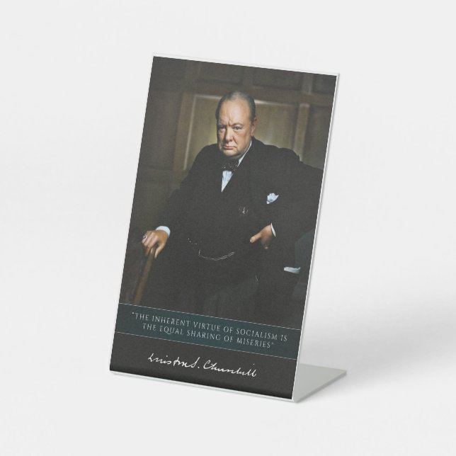 Winston Churchill - Der britische Premierminister  Sockelschild (Vorderseite)