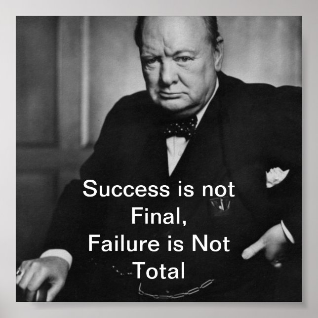 Winston Churchill - Desk Poster - Erfolg (Vorne)