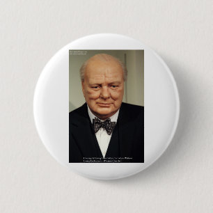 Winston Churchill Failure Wisdom Zitat Geschenke Button
