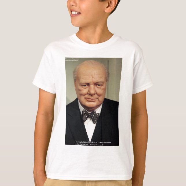Winston Churchill Failure Wisdom Zitat Geschenke T-Shirt (Vorderseite)