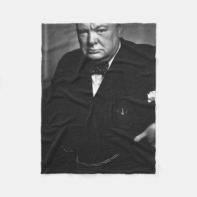 Winston Churchill Fleecedecke (Vorderseite)