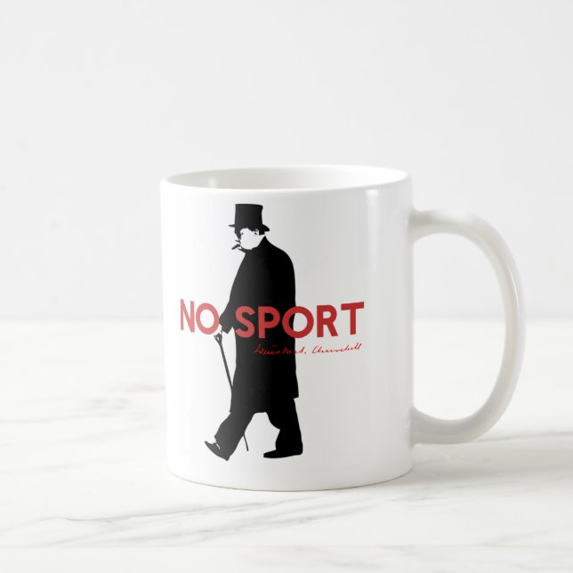 Winston Churchill, kein Sport Kaffeetasse (Rechts)