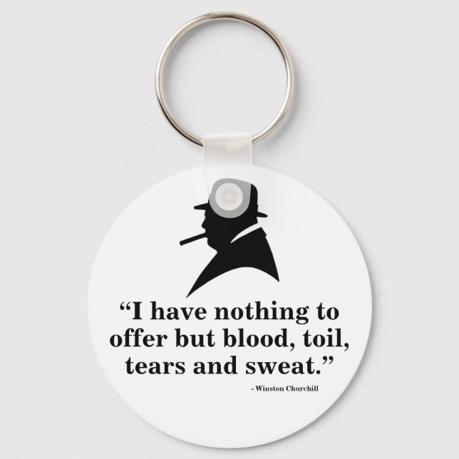 Winston Churchill Keyring - Zitat 10 Schlüsselanhänger (Vorderseite)