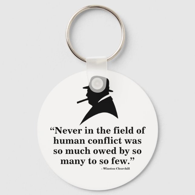 Winston Churchill Keyring - Zitat 11 Schlüsselanhänger (Vorderseite)