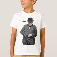 Winston Churchill mit Tommy Gun European Held
