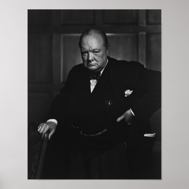 Winston Churchill Portrait - The Roaring Lion Poster (Vorne)