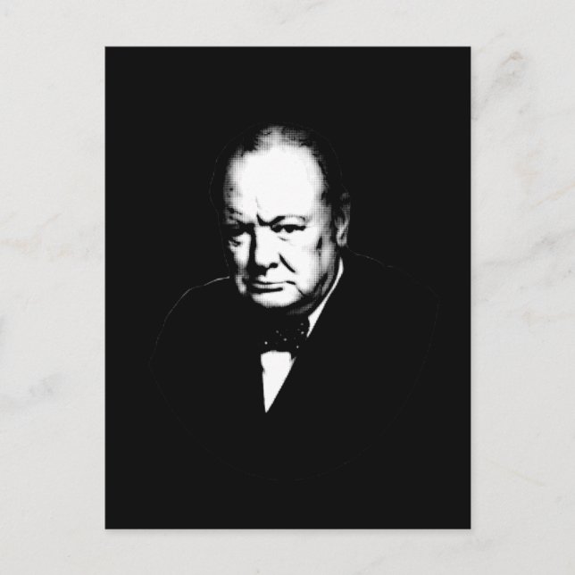 Winston Churchill Postkarte (Vorderseite)