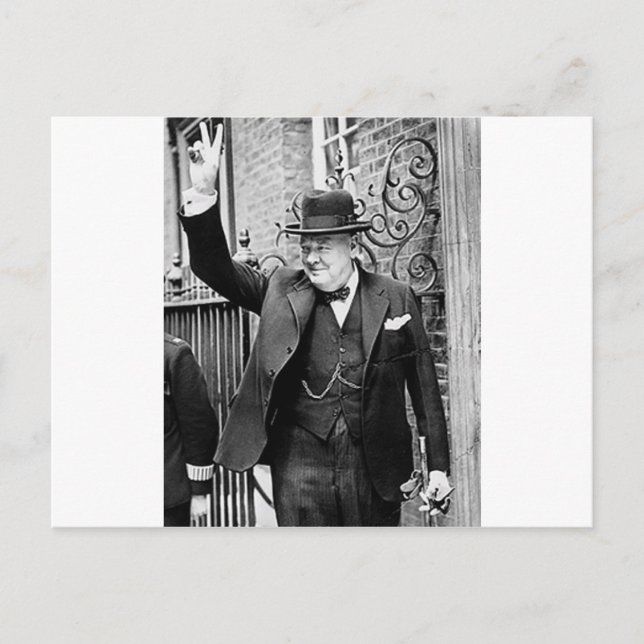 Winston Churchill Postkarte (Vorderseite)
