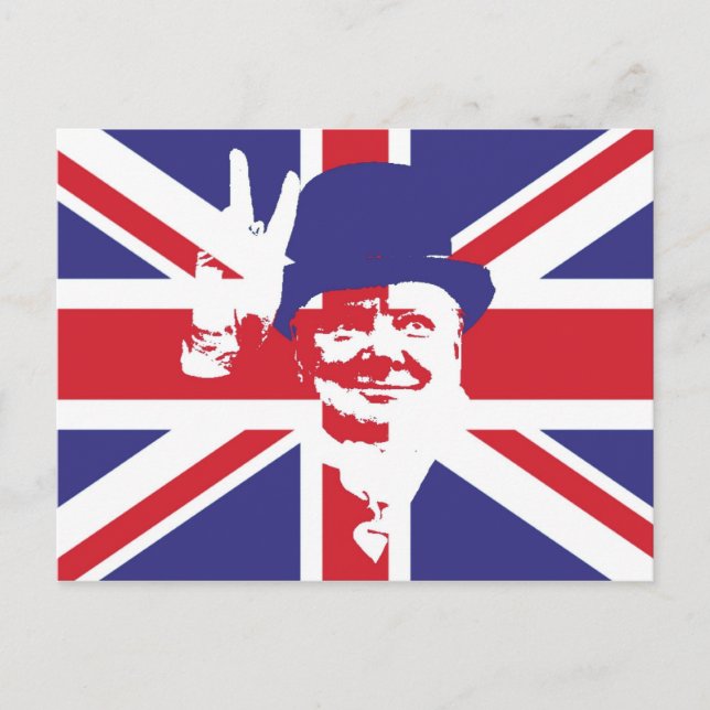 Winston Churchill Postkarte (Vorderseite)