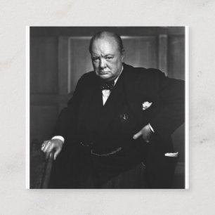 Winston Churchill Quadratische Visitenkarte