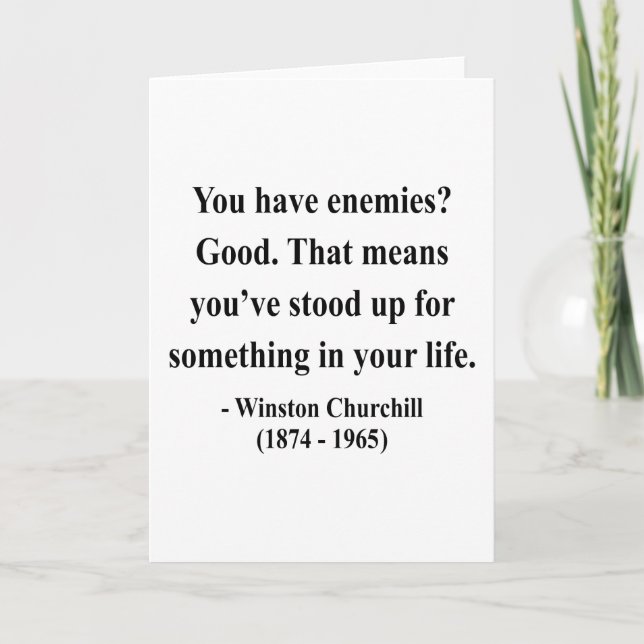 Winston Churchill Quote 3a Karte (Vorderseite)