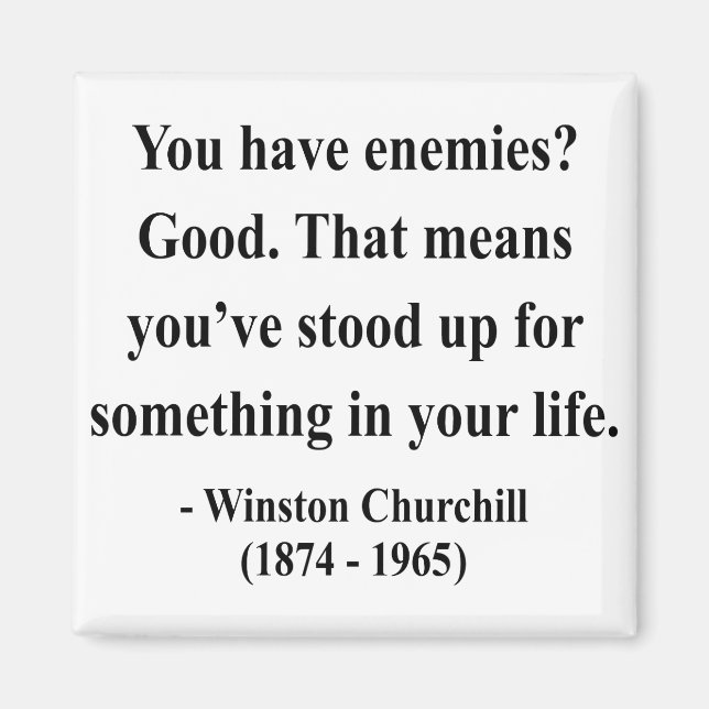 Winston Churchill Quote 3a Magnet (Vorne)