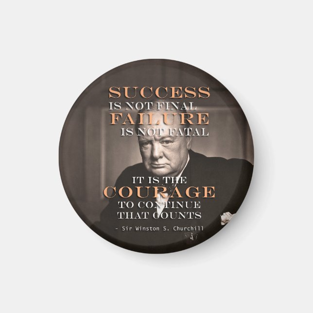 WINSTON CHURCHILL QUOTE MAGNET (Vorne)