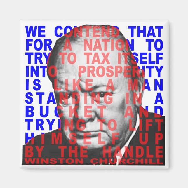 Winston Churchill Quote Magnet (Vorne)