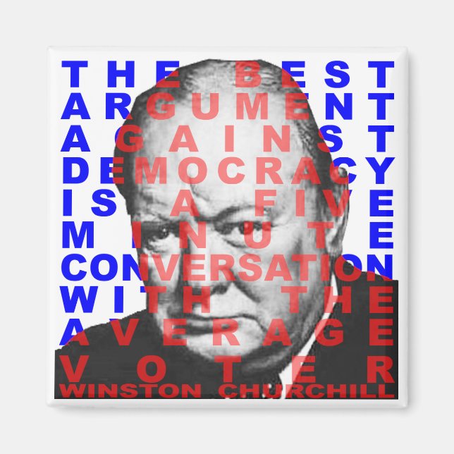 Winston Churchill Quote Magnet (Vorne)