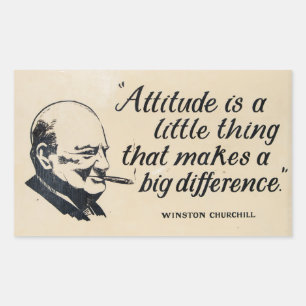 Winston Churchill-Quote Rechteckiger Aufkleber