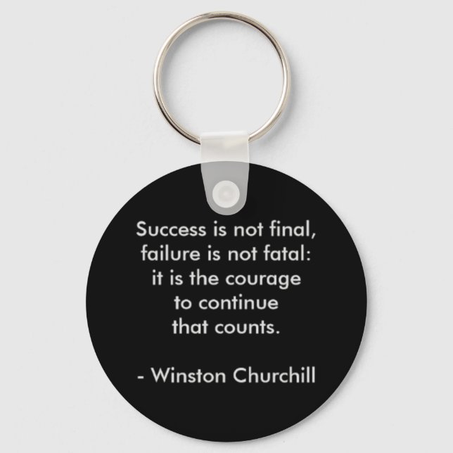 Winston Churchill Quote; Success Schlüsselanhänger (Vorderseite)
