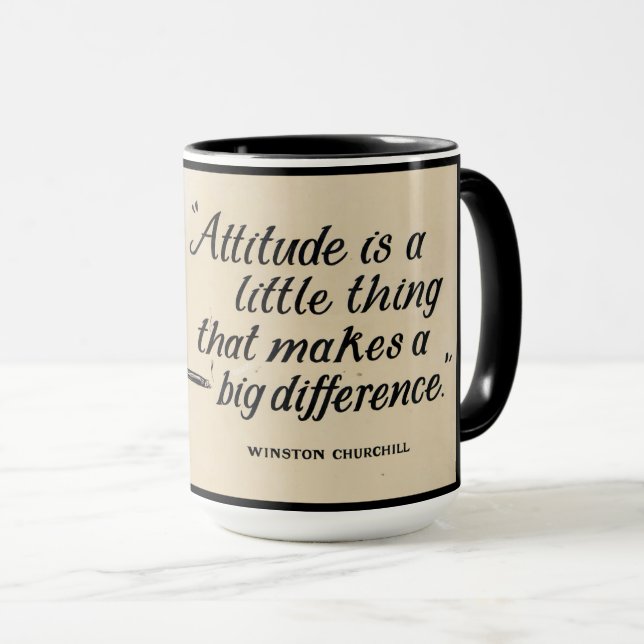 Winston Churchill-Quote Tasse (VorderseiteRechts)