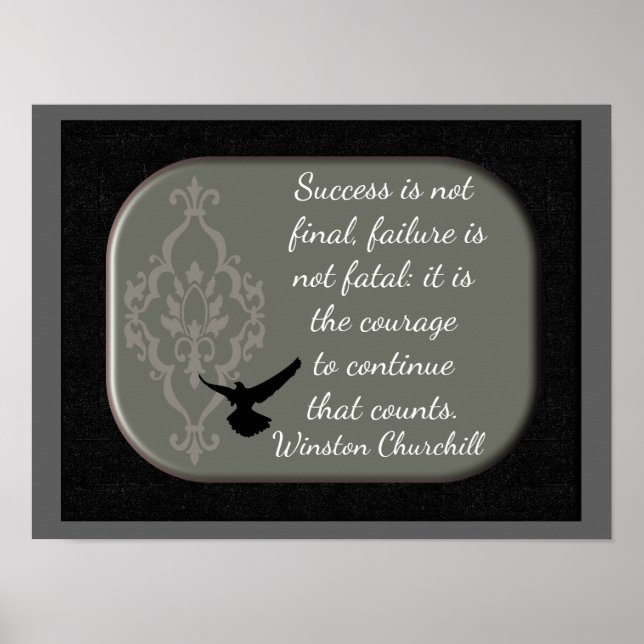 Winston Churchill _Quote und Print Poster (Vorne)