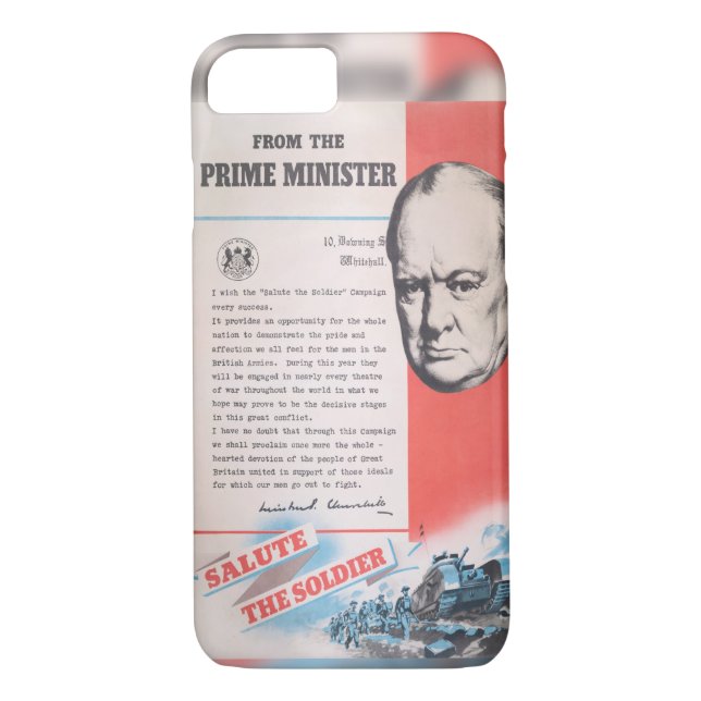Winston Churchill, Reprint des britischen Posters  Case-Mate iPhone Hülle (Rückseite)