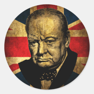 Winston Churchill Runder Aufkleber