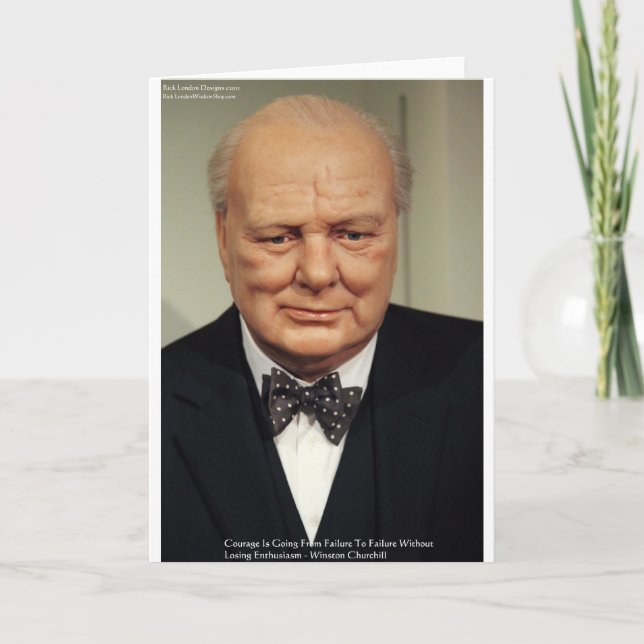 Winston Churchill Scheitern Weisheit Zitate Gesche Karte (Vorderseite)