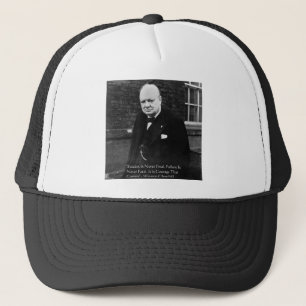 Winston Churchill "Success Never Final" Geschenke Truckerkappe