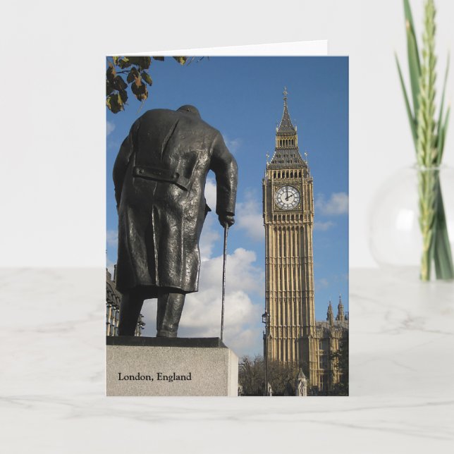 Winston Churchill und Big Ben-Gruß-Karte Karte (Vorderseite)