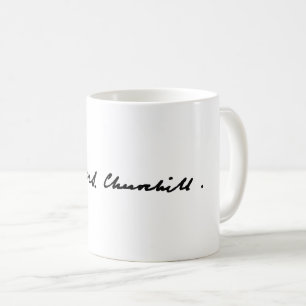 Winston Churchill Unterschrift Autogramm Symbol hi Kaffeetasse