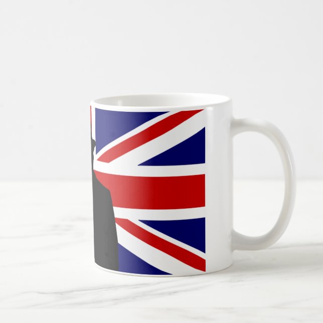 Winston Churchill V für Sieg Kaffeetasse (Rechts)