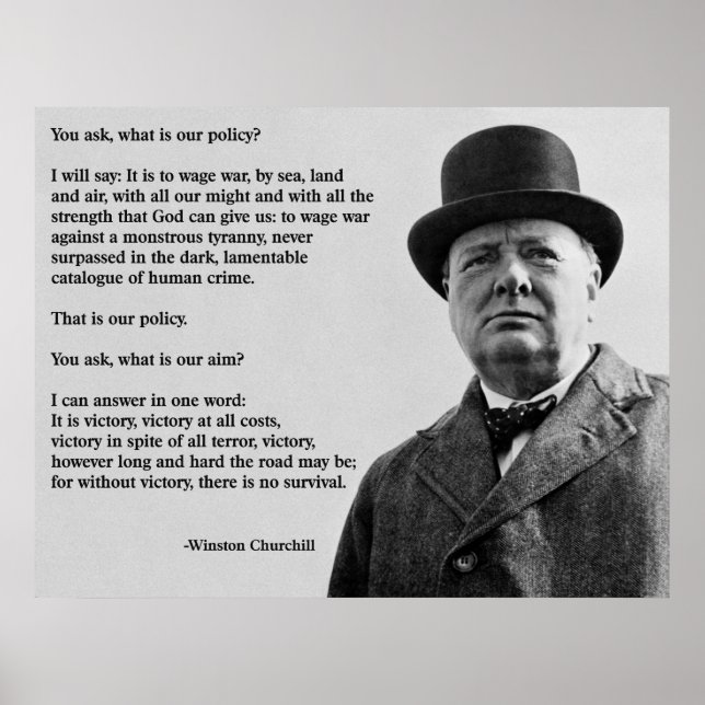 Winston Churchill Victory Poster (Vorne)