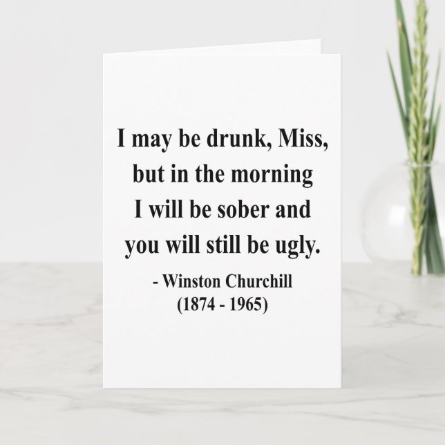 Winston Churchill Zitat 2a Karte (Vorderseite)