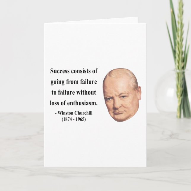 Winston Churchill Zitat 5b Karte (Vorderseite)