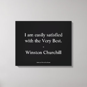 Winston Churchill Zitat; Das Allerbeste Leinwanddruck