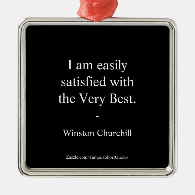 Winston Churchill Zitat: Das Beste Ornament Aus Metall (Vorne)