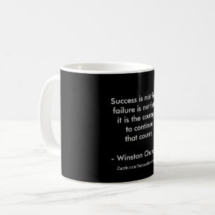 Winston Churchill Zitat; Erfolg 2.0 Kaffeetasse