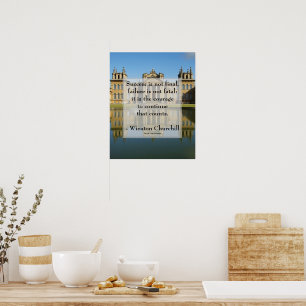 Winston Churchill Zitat; Erfolg Blenheim Palace Poster