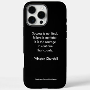 Winston Churchill Zitat; Erfolg iPhone 16 Pro Max Hülle
