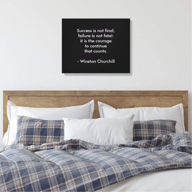 Winston Churchill Zitat; Erfolg Leinwanddruck (Insitu (Schlafzimmer))